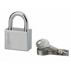 THIRARD Cadenas DISK Rectangle En Acier Chromé - Disques - 4 Clés L : 40 Mm Finition : Acier Chromé