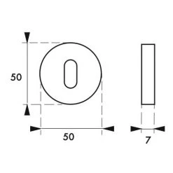 THIRARD - Paire De Rosaces Rondes Luxor/Maxima, Ø50mm, Trou De Clé, Chromé Brillant