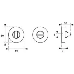 THIRARD - Paire De Rosaces Rondes Luxor/Maxima, Ø50mm, à Condamnation, Chromé Brillant