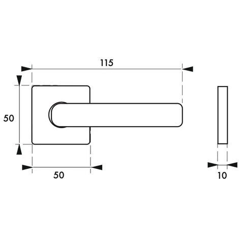 THIRARD - Paire De Béquilles Veles Pour Porte, Carré 7mm, Argent – Image 2