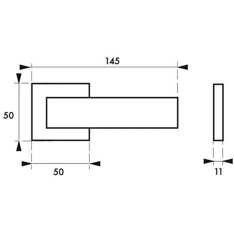 THIRARD - Paire De Béquilles Monza Pour Porte, Carré 7mm, Chromé Brillant – Image 2