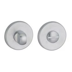 THIRARD - Paire De Rosaces Rondes Boston/Solis/Luxor/Mirella 2/Maxima, Ø50mm, à Condamnation, Chromé Satiné