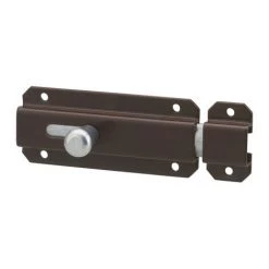 THIRARD - Verrou Transversal, Longueur 90mm, Pêne Plat Coulissant, Acier, Marron Laqué