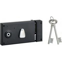 Serrure Horizontale époxy Noir 4 Gorges 140x82 Mm THIRARD à Fouillot C6 - Droite - 000113