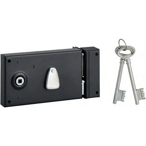 Serrure Horizontale époxy Noir 4 Gorges 140x82 Mm THIRARD à Fouillot C6 - Droite - 000113