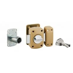 THIRARD - Verrou à Bouton Transit 2 A2P* Pour Porte D'entrée, Cylindre 45mm, Acier, 4 Clés, époxy Bronze