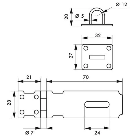 THIRARD - Porte-cadenas, Acier, Fermeture De Coffres Et Portes, 75mm – Image 2