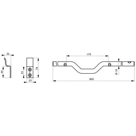 THIRARD - Barre De Sécurité Pour Volet Bois, Acier, Ø18x800mm, Zingué Noir – Image 2