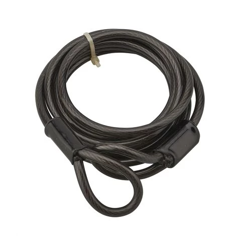 THIRARD - Antivol à Clé Twisty, Vélo, Abris De Jardin, Câble Acier 1.80m, Cadenas 40mm, 2 Clés