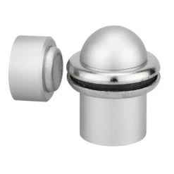 THIRARD - Butoir à Visser, Fixation Au Sol, Aluminium, Ø30x50mm, Avec Aimant Mural, Satiné