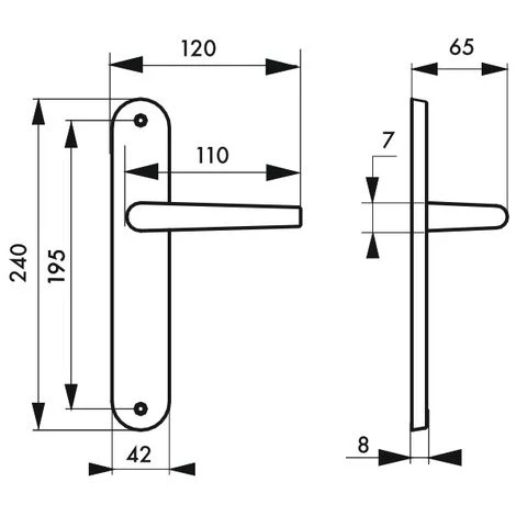 THIRARD - Ensemble De Poignées Pour Porte Intérieure Dionysos Sans Trou, Carré 7mm, Entr'axes 195mm, Laitonné – Image 3