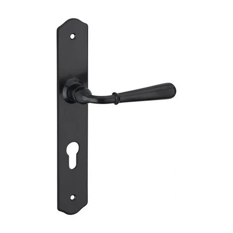 THIRARD - Ensemble De Poignées Pour Porte D'entrée Charon Trou De Cylindre, Carré 7mm, Entr'axes 195mm, Acier Patiné