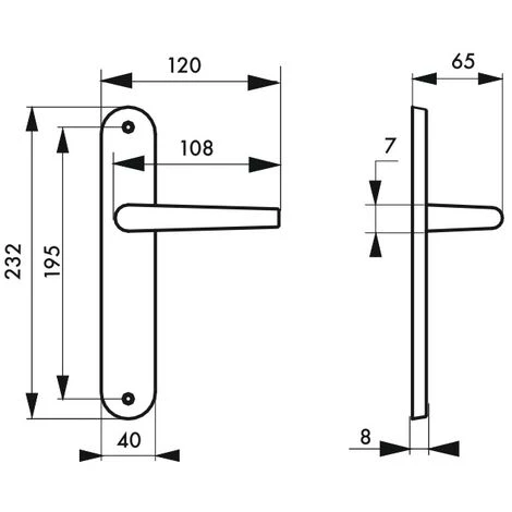 THIRARD - Ensemble De Poignées Pour Porte Intérieure Selene Sans Trou, Carré 7mm, Entr'axes 195mm, Nickelé Satiné â Image 2