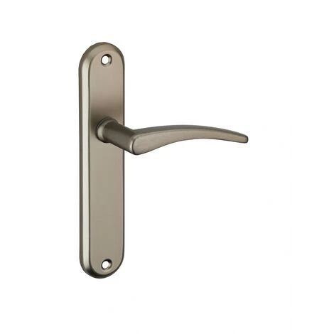 THIRARD - Ensemble De Poignées Pour Porte Intérieure Vesta Sans Trou, Carré 7mm, Entr'axes 165mm, Nickelé Satiné