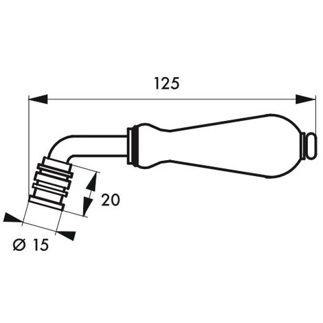 THIRARD - Paire De Béquilles Pour Porte, Carré 7mm, 2 Portées, Porcelaine, Blanc – Image 2