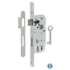 THIRARD - Serrure Encastrable à Clé Pour Porte De Chambre, Axe 40mm, Bouts Ronds, Zingué