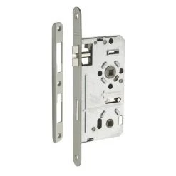 THIRARD - Serrure Encastrable à Condamnation Pour Salle De Bain Et Toilette, Gauche, Axe 55mm, Bouts Ronds
