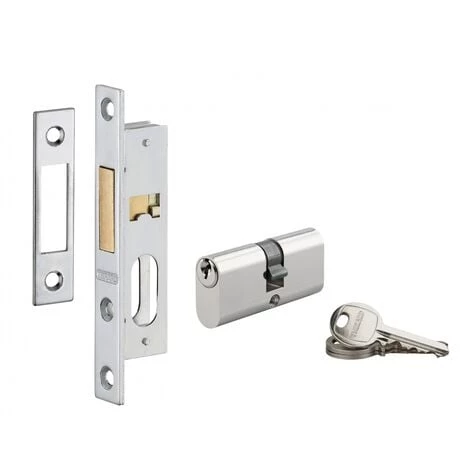THIRARD - Serrure Encastrable Avec Cylindre Pour Porte Métallique, Axe 15mm, Cyl. 30x30mm, Bouts Carrés, 3 Clés