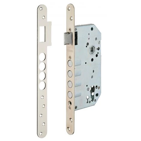 THIRARD - Boitier De Serrure Encastrable à Cylindre Pour Porte D'entrée, Axe 60mm, Bouts Ronds