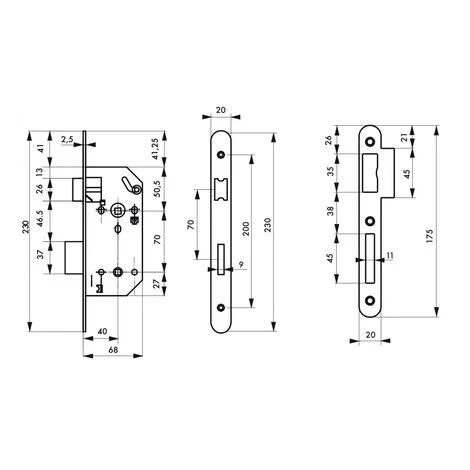 THIRARD - Serrure Encastrable Monomax NF à Condamnation Pour Salle De Bain Et Toilette, Axe 40mm, Bouts Ronds – Image 2