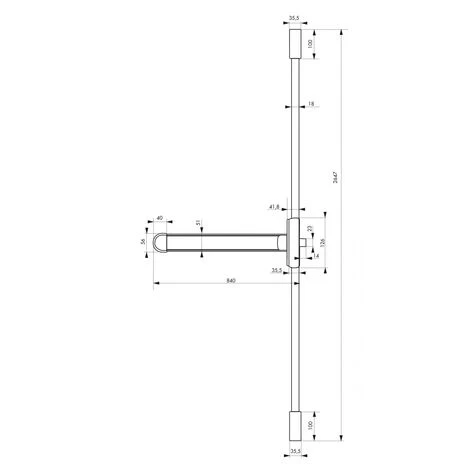 THIRARD - Serrure Anti-panique S-Push Pour Porte D'entrée, 2/3 Pts Haut Et Bas, Réversible, Noir – Image 3