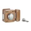 THIRARD - Verrou à Bouton Rafale Pour Porte D'entrée, Cylindre 45mm, Acier, 3 Clés, époxy Bonze