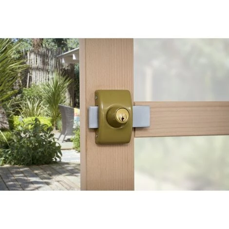 THIRARD - Verrou Double Entrée Design 5 Pour Porte D'entrée, Cylindre 40mm, Acier, 3 Clés, Bronze – Image 2