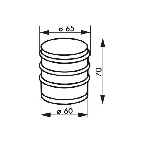 THIRARD - Butoir à Visser, Fixation Au Sol, Acier, Ø65x68mm, Pour 1kg, Chromé – Image 2