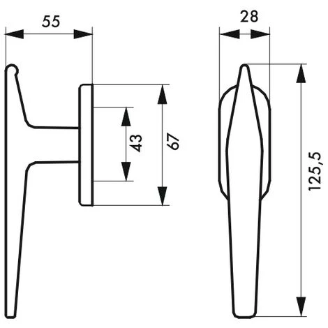 THIRARD - Bouton De Fenêtre Leto/Maïa, Hauteur 125.5mm, Couleur F2 – Image 2
