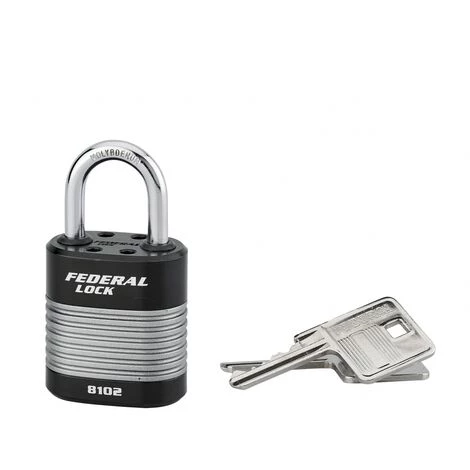 THIRARD - Cadenas à Clé Fédéral Lock Protector, Extérieur, Acier, Double Verrouillage, 44mm, 2 Clés