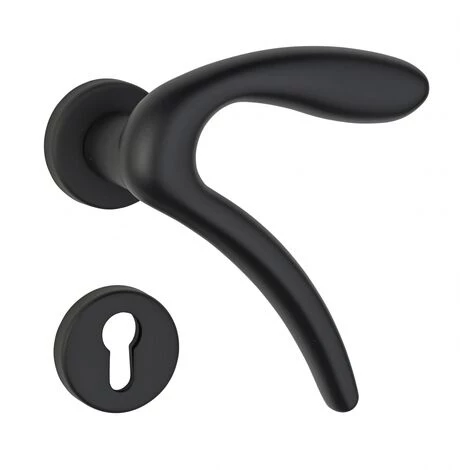 THIRARD - Paire De Béquilles Leonardo Pour Porte, Carré 7mm, Alu Noir Mat