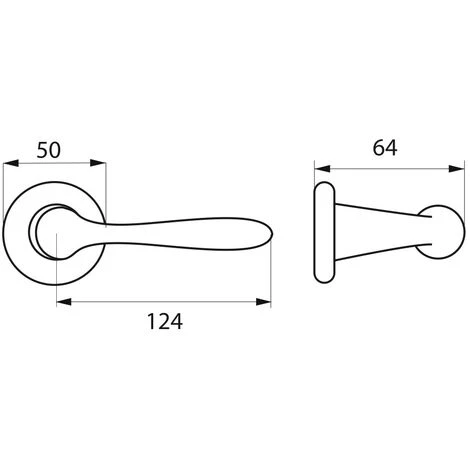 THIRARD - Paire De Béquilles Shark Pour Porte, Carré 7mm, Nickelé Brossé – Image 2