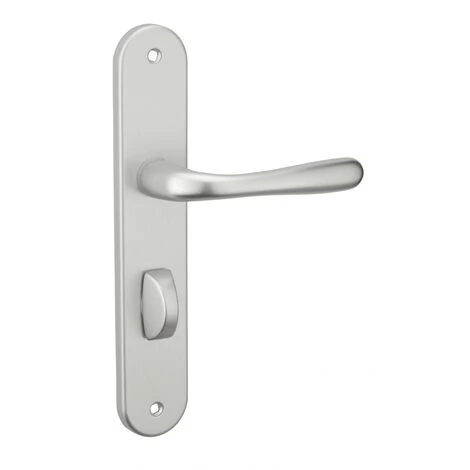 THIRARD - Ensemble De Poignées Pour Salle De Bain/toilette Pelope à Condamnation, Carré 7mm, Entr'axes 195mm, Argent