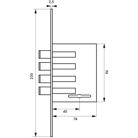 THIRARD - Serrure Encastrable Pour Porte D'entrée, Axe 40mm, 4 Pênes Ronds, Têtière Laitonnée, 3 Clés – Image 2