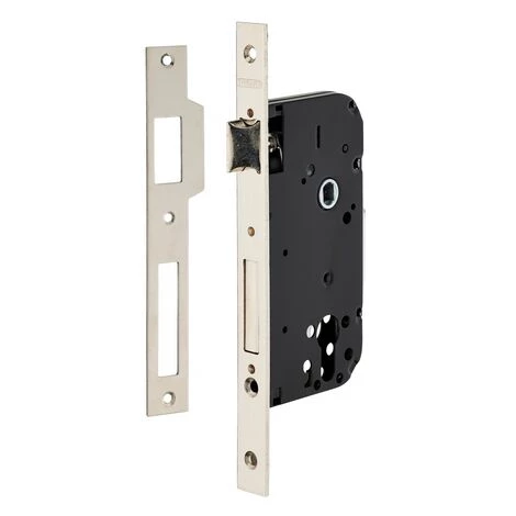 THIRARD - Boitier De Serrure Encastrable à Cylindre Pour Porte D'entrée, Axe 50mm, Bouts Carrés, Nickelé