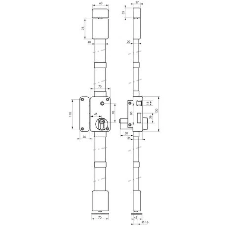 THIRARD - Serrure En Applique Beluga A2P* à Fouillot Pour Entrée, Gauche, 3pts, Transit2 30x65mm, Axe 45mm, Blanc, 4 Clés – Image 3