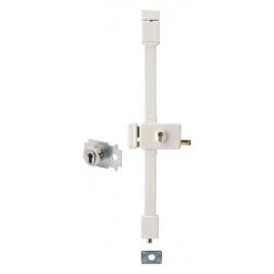 THIRARD - Serrure En Applique Horga A2P* à Tirage Pour Entrée, Gauche, 3pts, Transit2 30x65mm, Axe 70mm, Blanc, 4 Clés